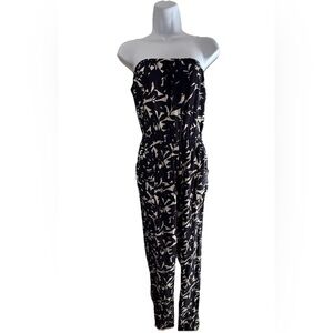 Floral Navy Blue and White Jumpsuit Roxi